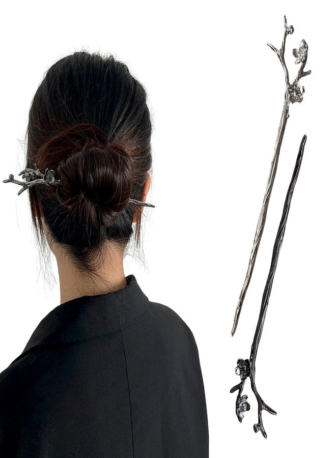 Snmzlc ﻿Snmzlc 2 Pcs Hair sticks for buns,French hair pins for women,Buns and Updos with No Hair Damage,Metal French Pin Great Hold,Suitable for fine & thick hairUS298 - Image 1